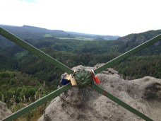 Seriously? Love locks by Pravicicka Brana, Bohemian Switzerland