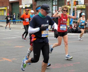 Bed-Stuy - overdressed French guy looks at his watch while American woman just looks crazy. (Photo credit: Nick Guerrero)